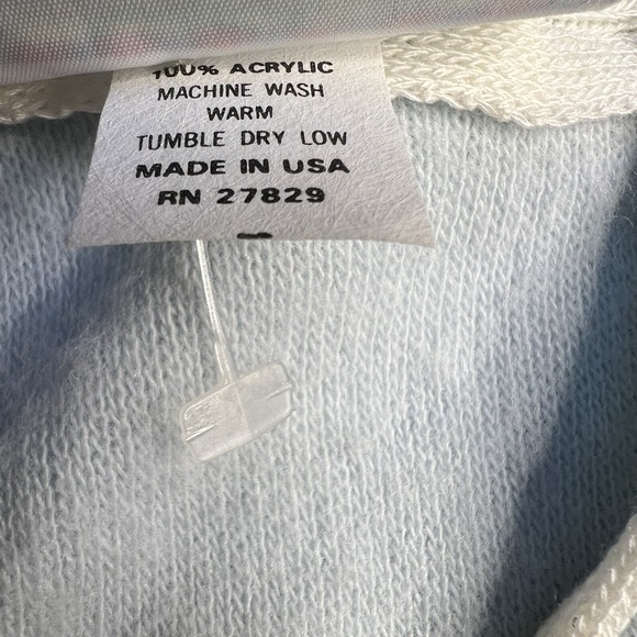 Vtg 1980's Childwise Baby Toddler Sweater Blue Coastal Nautical Preppy 18 Months - Picture 7 of 9